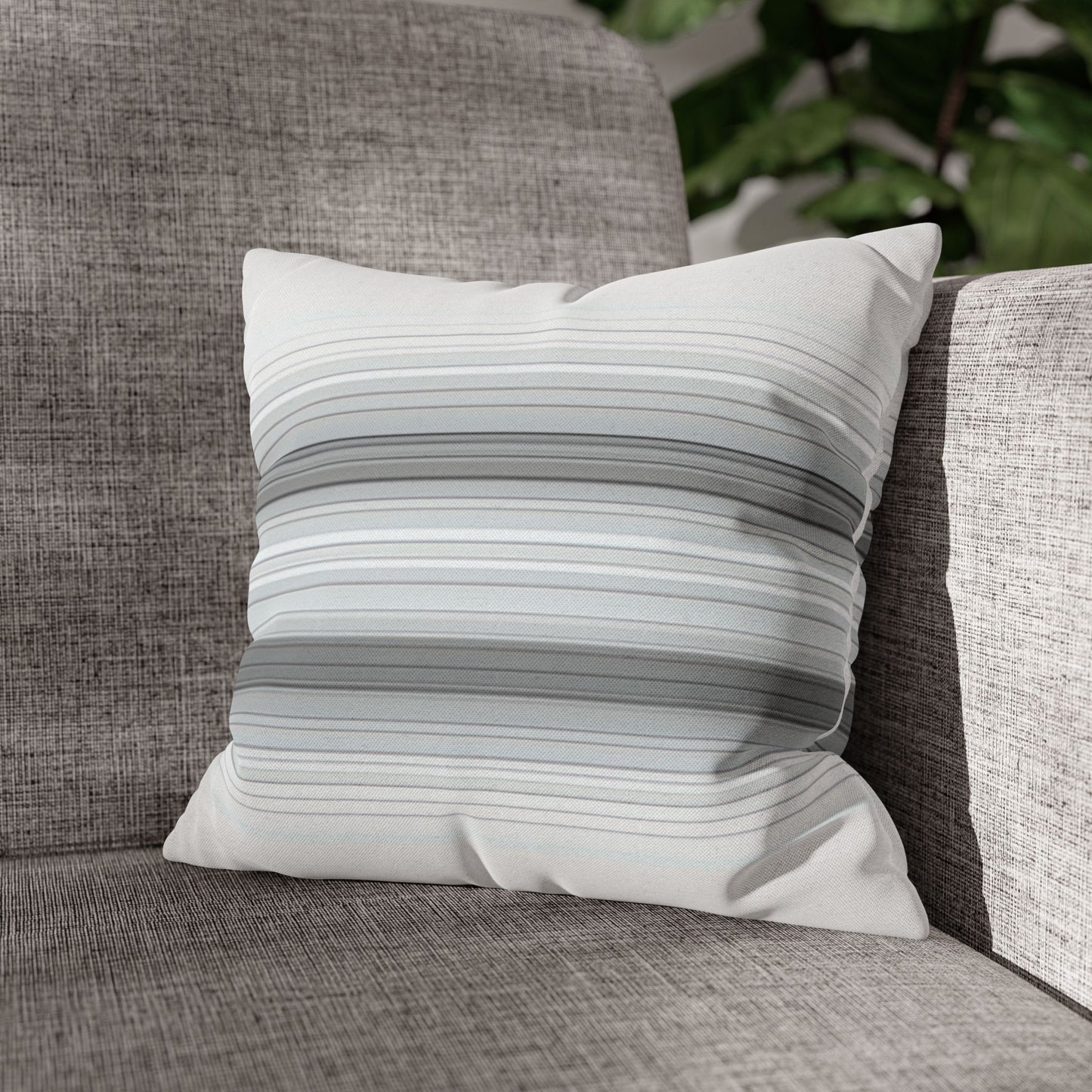 Elegant Striped Square Pillowcase, Cozy Home Decor, Living Room Accent, Minimalist Gift, Bedroom Accessory, Modern Cushion Cover