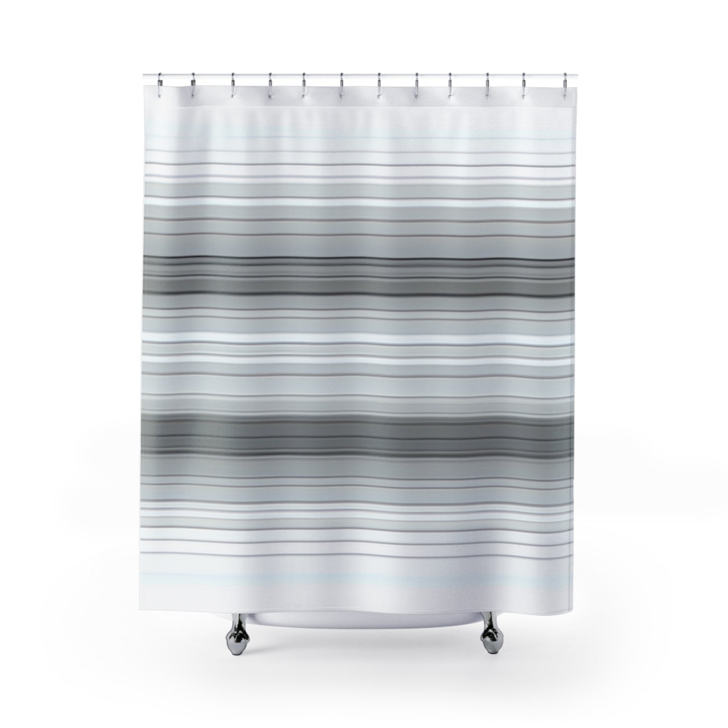 Modern Grey Striped Shower Curtain | Elegant Bathroom Decor, Stylish Home Accessory, Minimalist Bathroom, Gift Idea, Contemporary Design