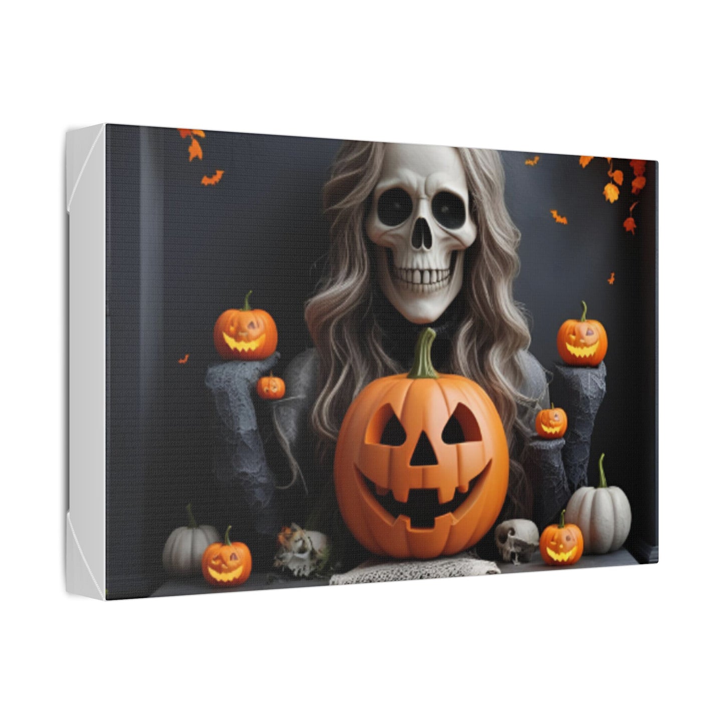 Halloween Themed Canvas Art, Spooky Home Decor, Pumpkin Wall Art, Fall Decoration, Trick or Treat Wall Hanging