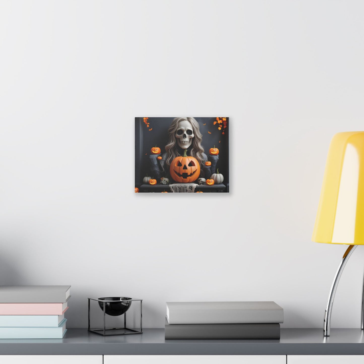 Halloween Themed Canvas Art, Spooky Home Decor, Pumpkin Wall Art, Fall Decoration, Trick or Treat Wall Hanging