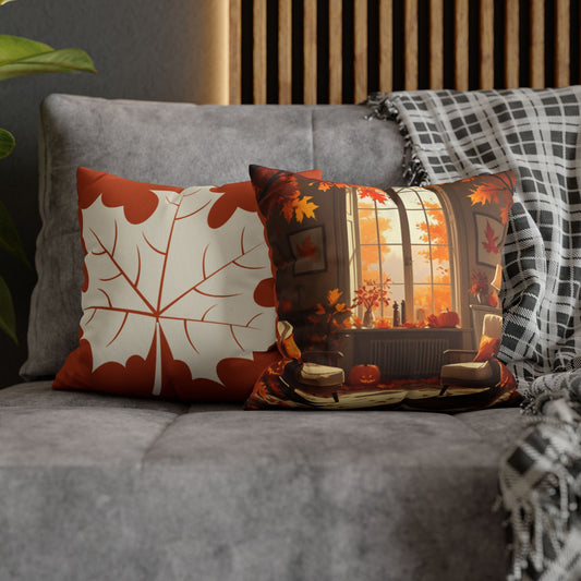 Autumn Home Decor Pillowcase, Cozy Square Cushion Cover, Fall Decor for Living Room, Halloween Accent Pillow, Thanksgiving Gift