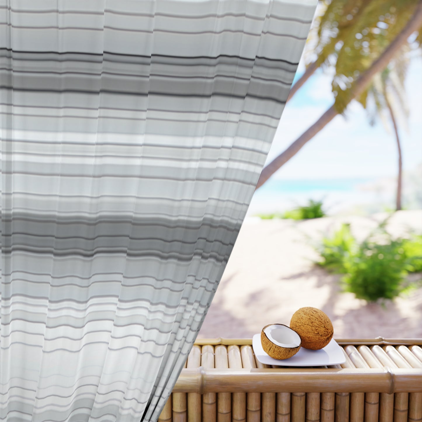 Modern Striped Window Curtain, Elegant Home Decor, Living Room Drapes, Bedroom Window Treatment, Minimalist Design