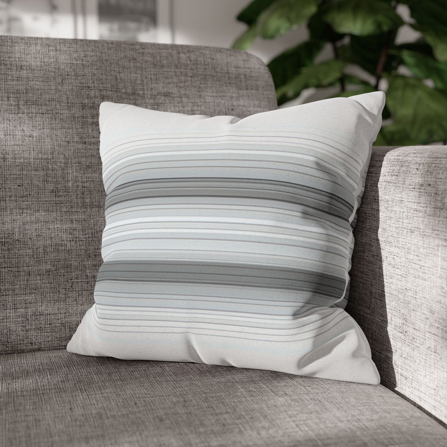 Elegant Striped Square Pillowcase, Cozy Home Decor, Living Room Accent, Minimalist Gift, Bedroom Accessory, Modern Cushion Cover