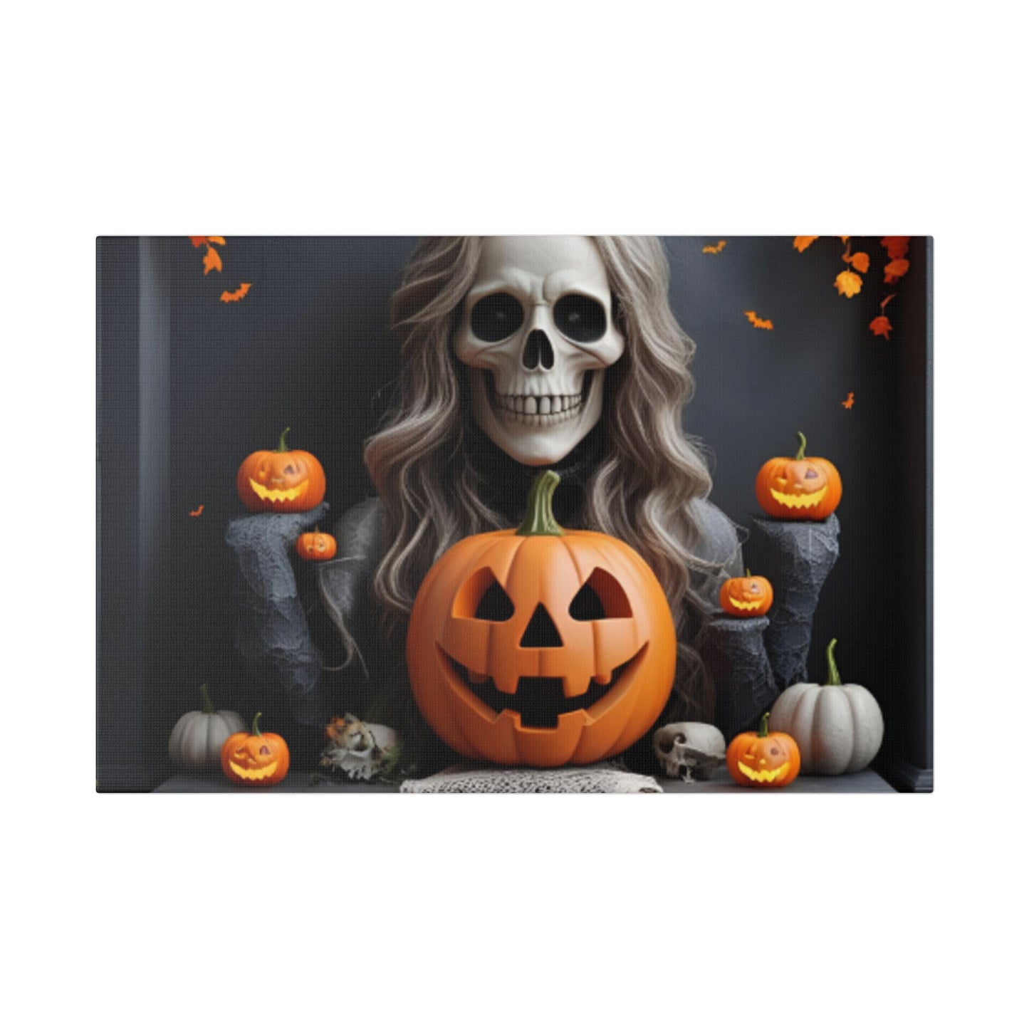 Halloween Themed Canvas Art, Spooky Home Decor, Pumpkin Wall Art, Fall Decoration, Trick or Treat Wall Hanging
