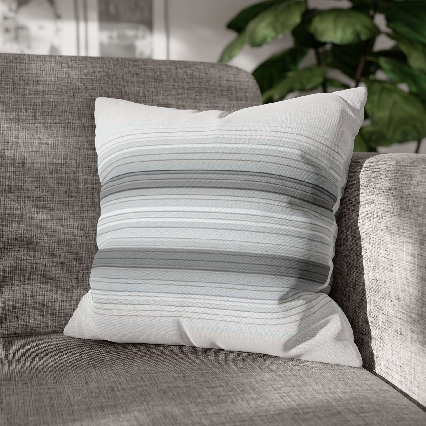 Elegant Striped Square Pillowcase, Cozy Home Decor, Living Room Accent, Minimalist Gift, Bedroom Accessory, Modern Cushion Cover