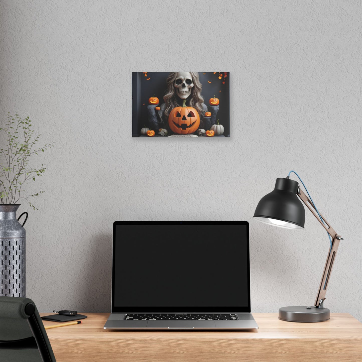 Halloween Themed Canvas Art, Spooky Home Decor, Pumpkin Wall Art, Fall Decoration, Trick or Treat Wall Hanging