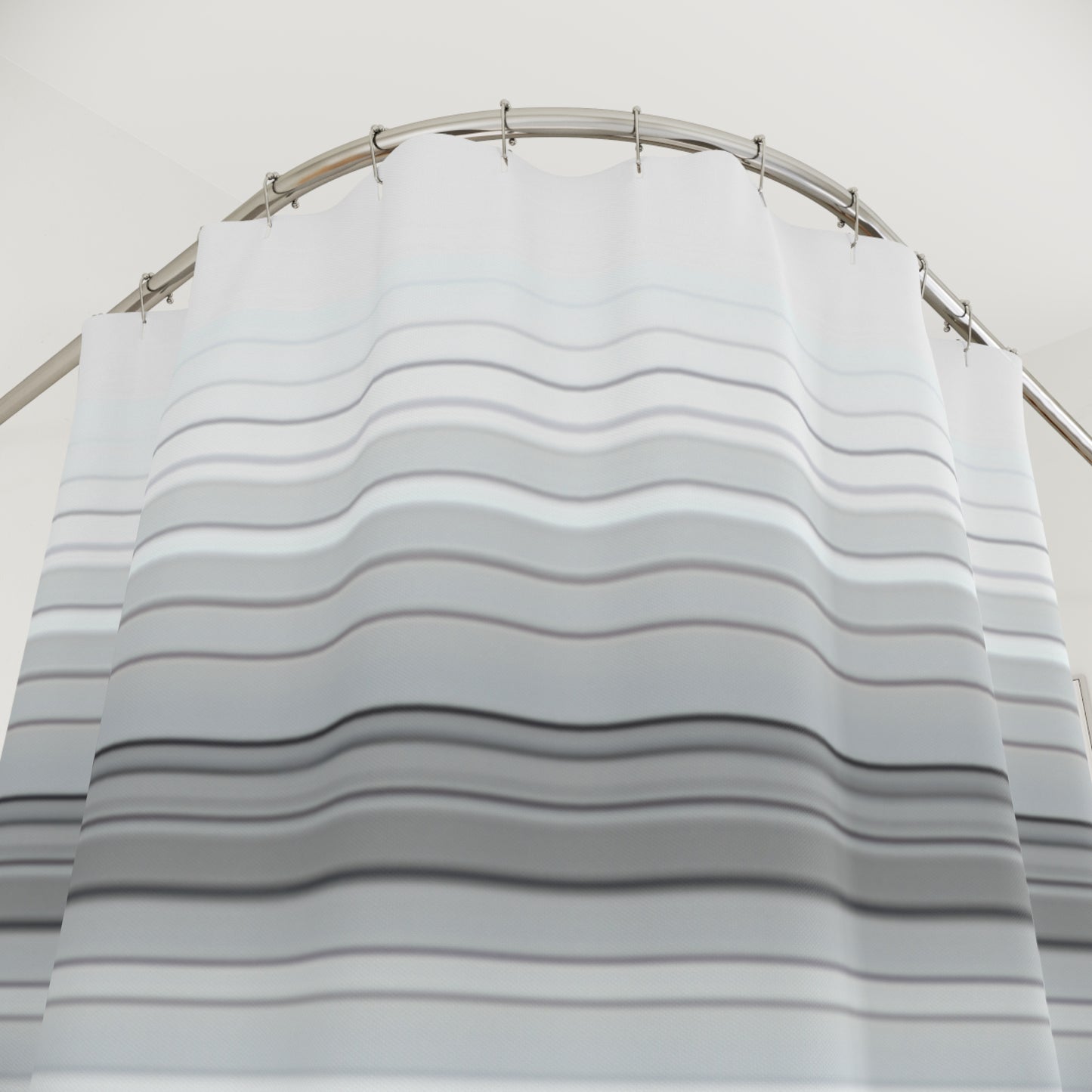 Modern Grey Striped Shower Curtain | Elegant Bathroom Decor, Stylish Home Accessory, Minimalist Bathroom, Gift Idea, Contemporary Design