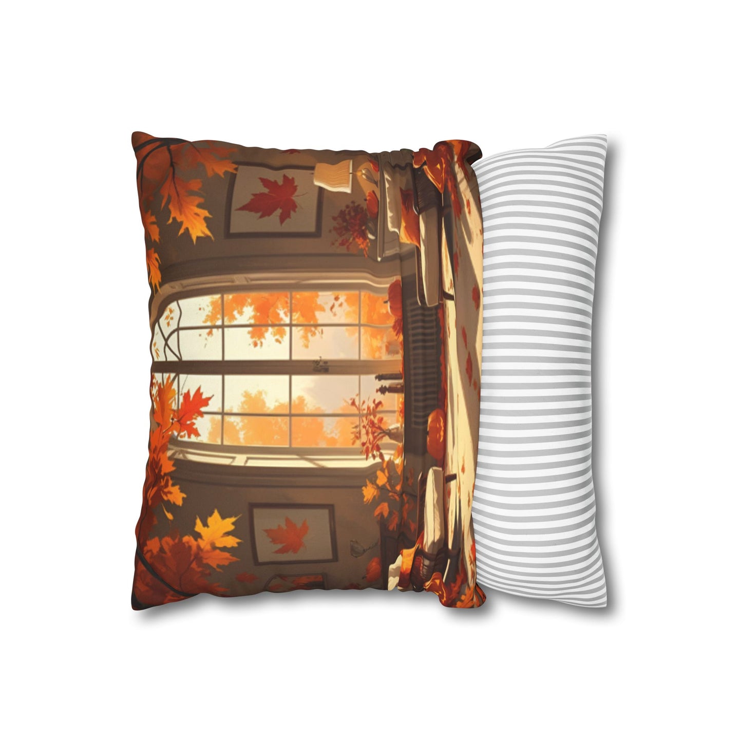 Autumn Home Decor Pillowcase, Cozy Square Cushion Cover, Fall Decor for Living Room, Halloween Accent Pillow, Thanksgiving Gift