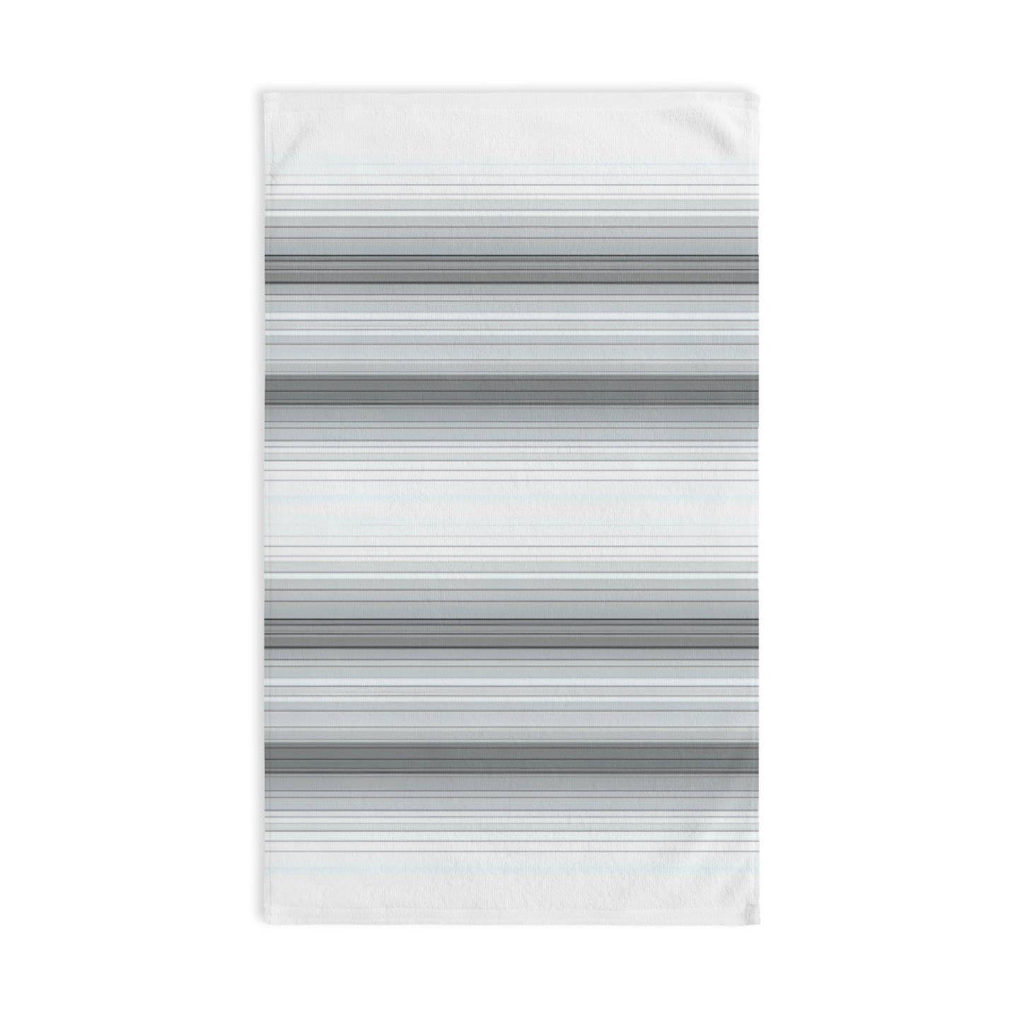 Stylish Striped Hand Towel, Modern Kitchen Towel, Gray and White Decor, Gift for Housewarming, Wedding or Bathroom