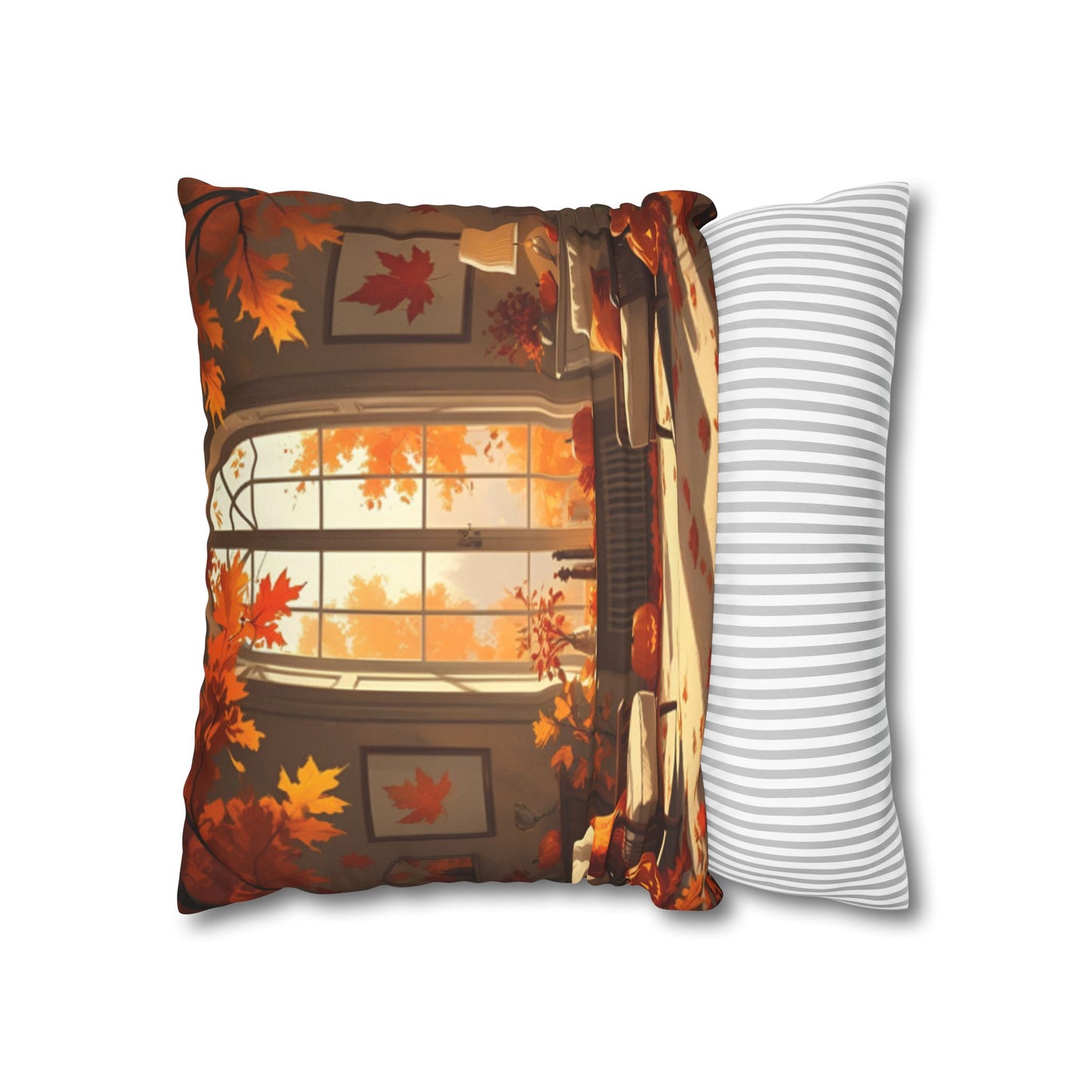 Autumn Home Decor Pillowcase, Cozy Square Cushion Cover, Fall Decor for Living Room, Halloween Accent Pillow, Thanksgiving Gift
