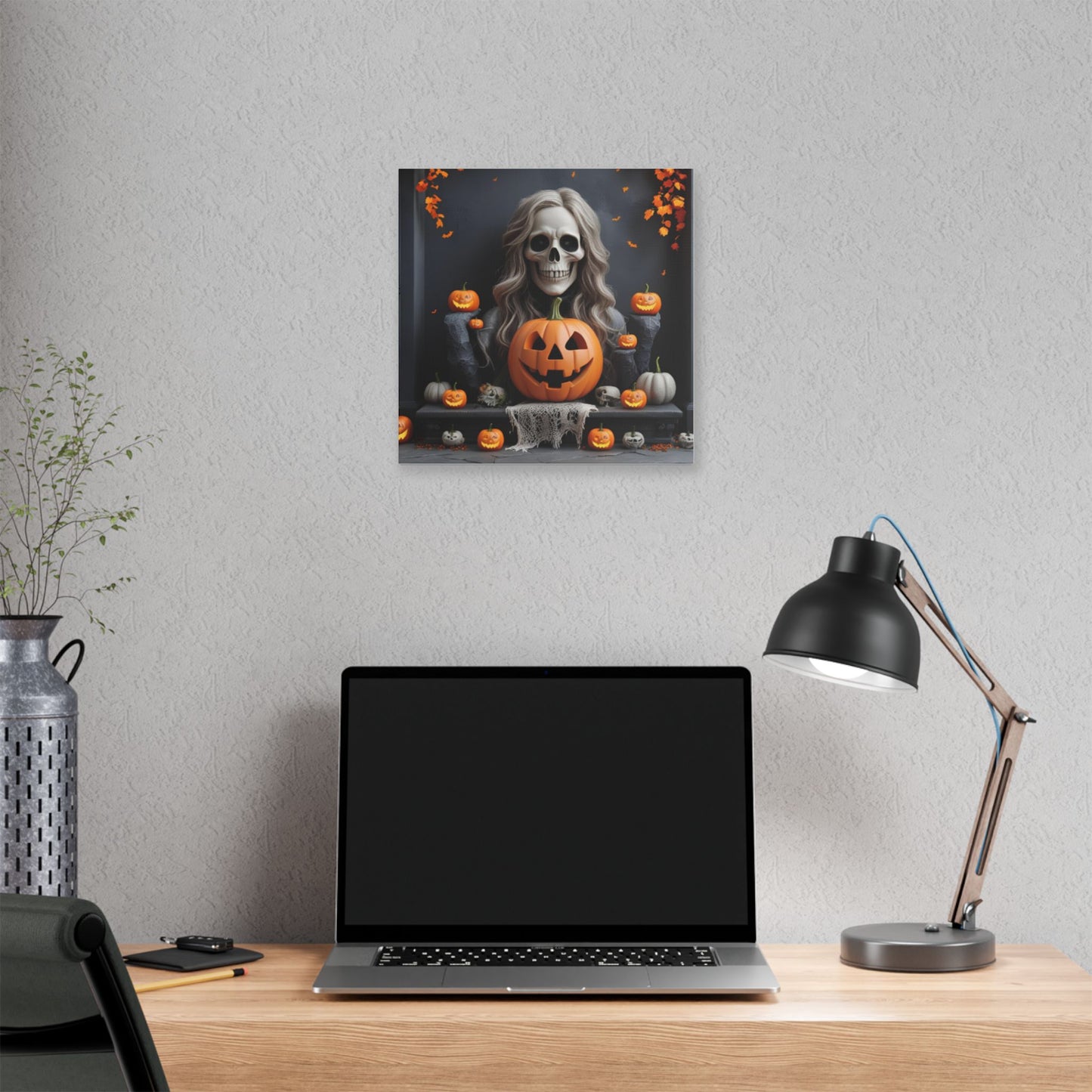 Halloween Themed Canvas Art, Spooky Home Decor, Pumpkin Wall Art, Fall Decoration, Trick or Treat Wall Hanging