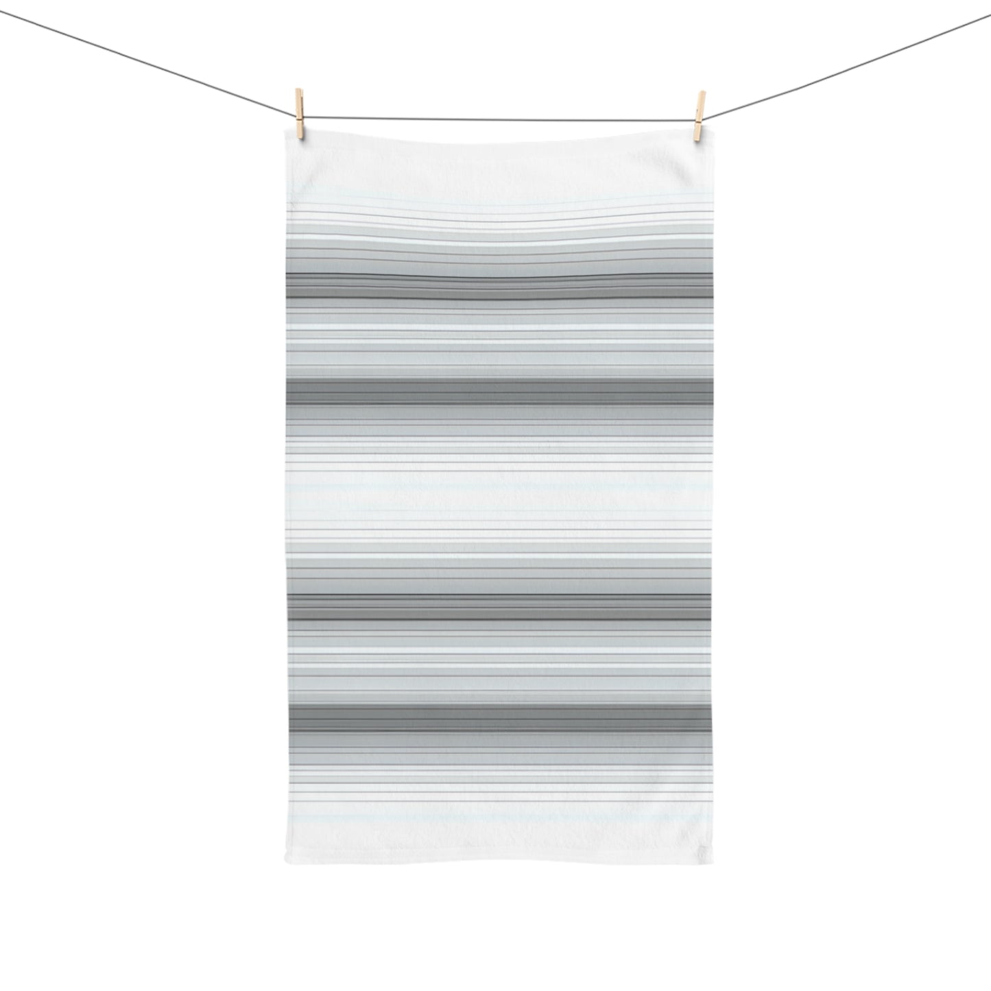Stylish Striped Hand Towel, Modern Kitchen Towel, Gray and White Decor, Gift for Housewarming, Wedding or Bathroom