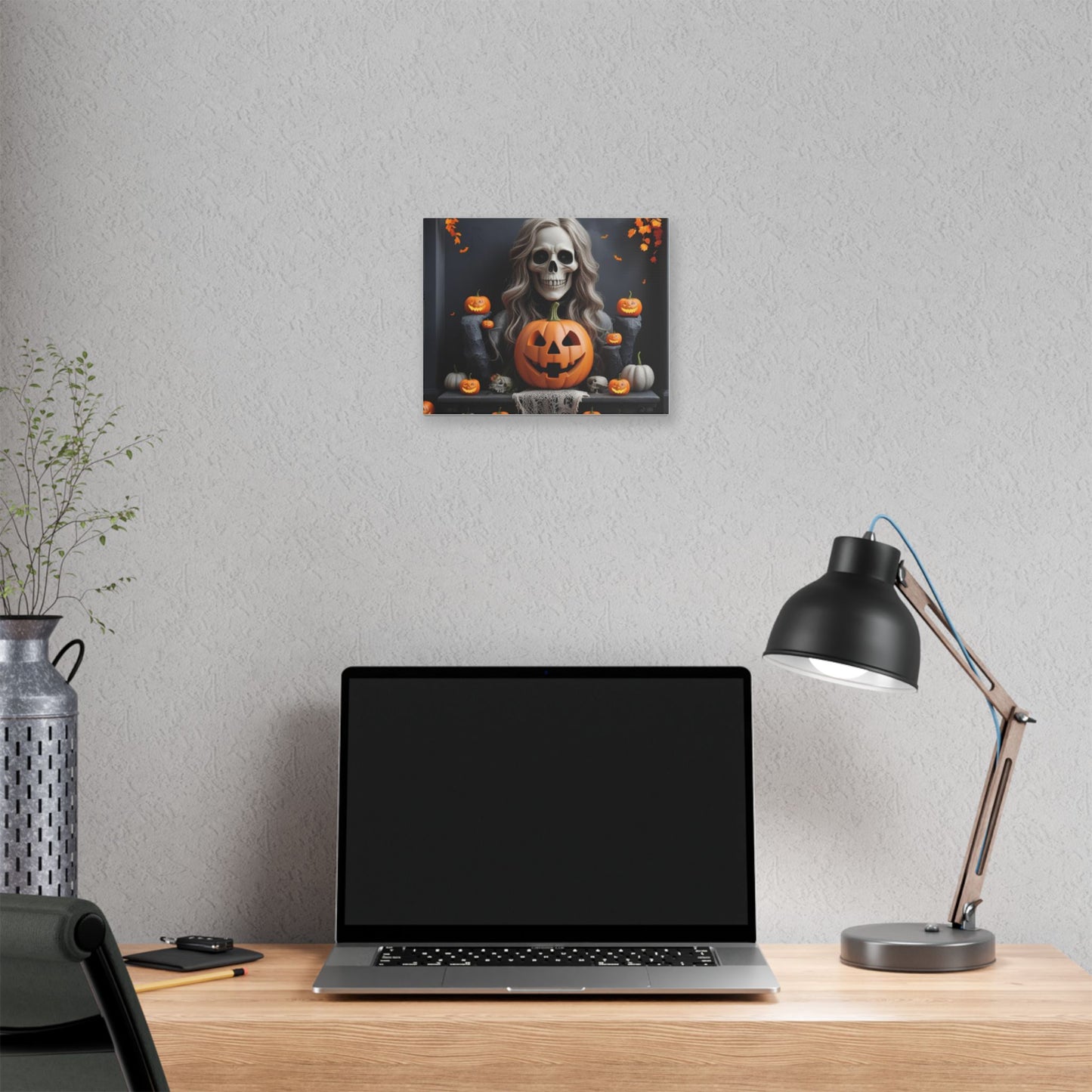 Halloween Themed Canvas Art, Spooky Home Decor, Pumpkin Wall Art, Fall Decoration, Trick or Treat Wall Hanging