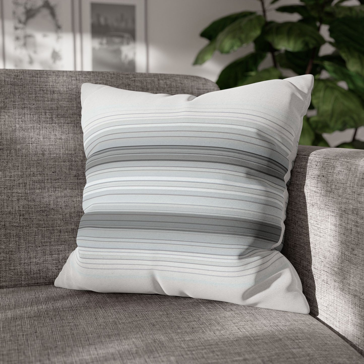 Elegant Striped Square Pillowcase, Cozy Home Decor, Living Room Accent, Minimalist Gift, Bedroom Accessory, Modern Cushion Cover