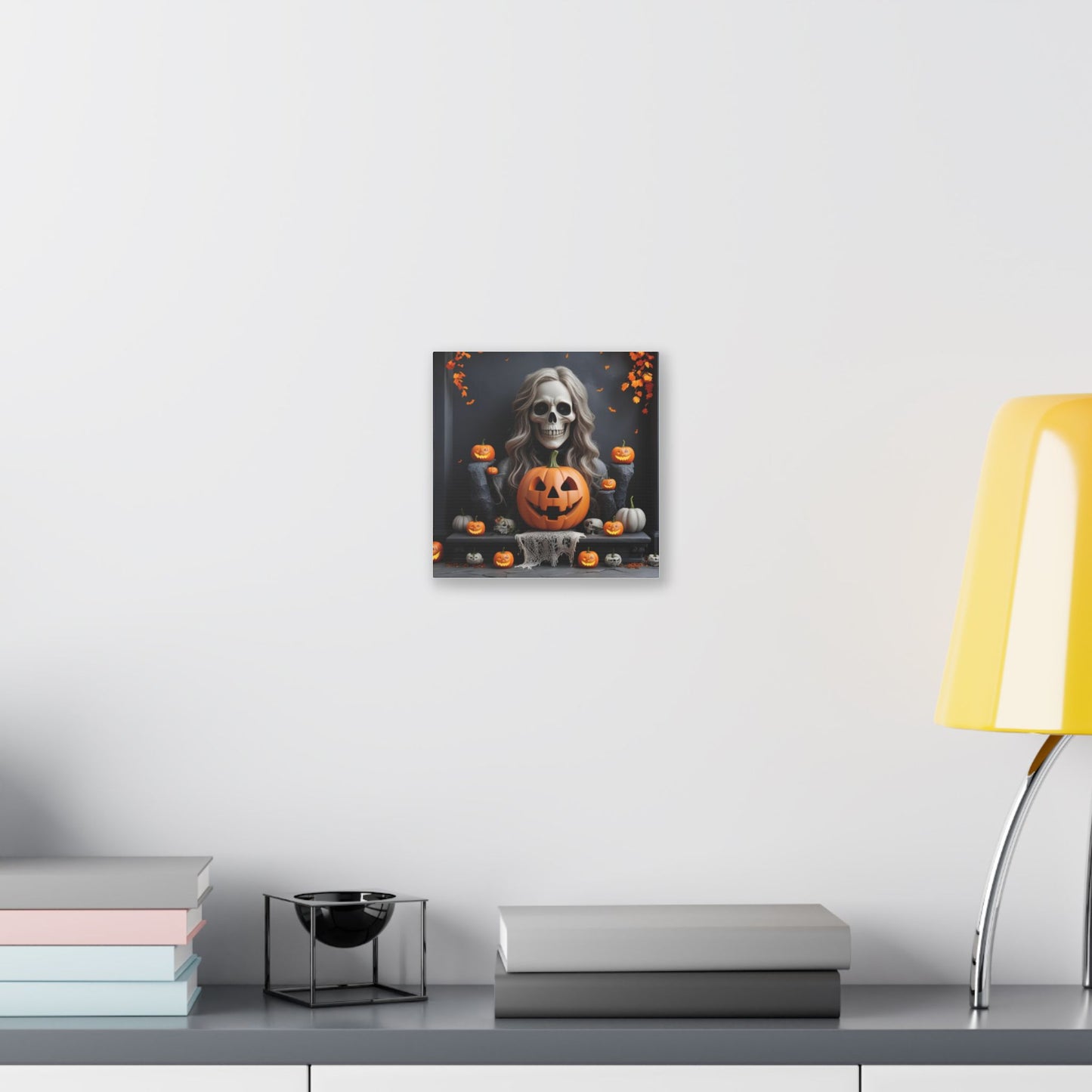Halloween Themed Canvas Art, Spooky Home Decor, Pumpkin Wall Art, Fall Decoration, Trick or Treat Wall Hanging